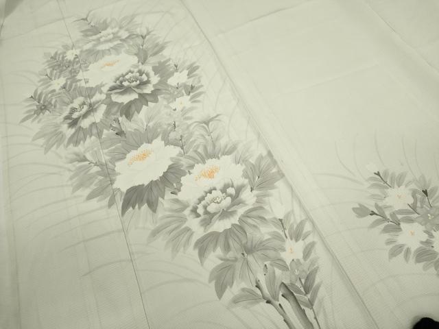平和屋着物*夏物 訪問着 絽 手描き 枝花文 正絹 逸品 CABH7695ze