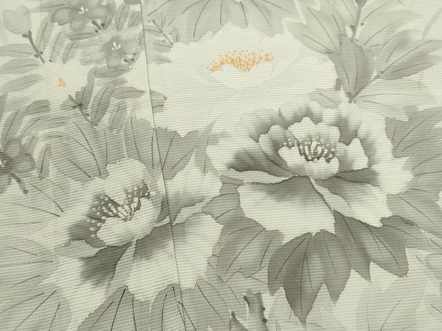 平和屋着物*夏物 訪問着 絽 手描き 枝花文 正絹 逸品 CABH7695ze