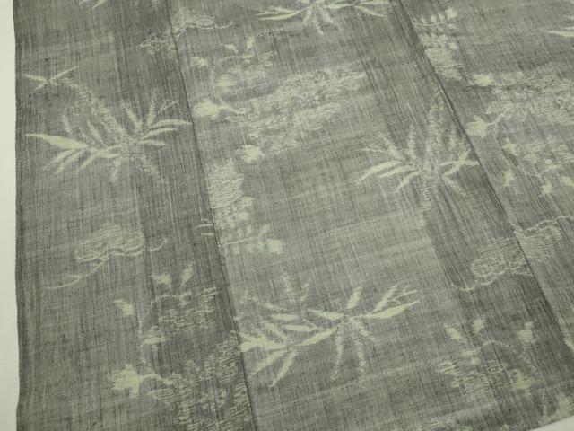 平和屋着物*夏物 小千谷ちぢみ 草花文 麻 逸品 CABH7701ze