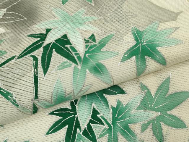 平和屋着物*夏物 訪問着 絽 枝楓文 銀彩 正絹 逸品 CABH7708ze