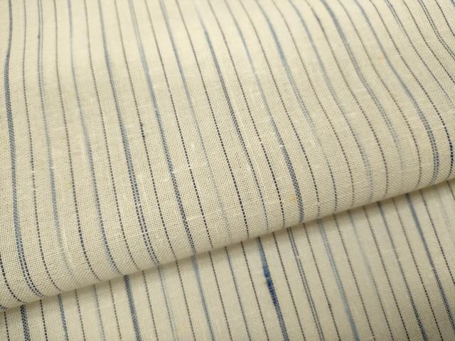 平和屋着物*夏物 紗紬 藍 縞 正絹 逸品 CABH7710ze