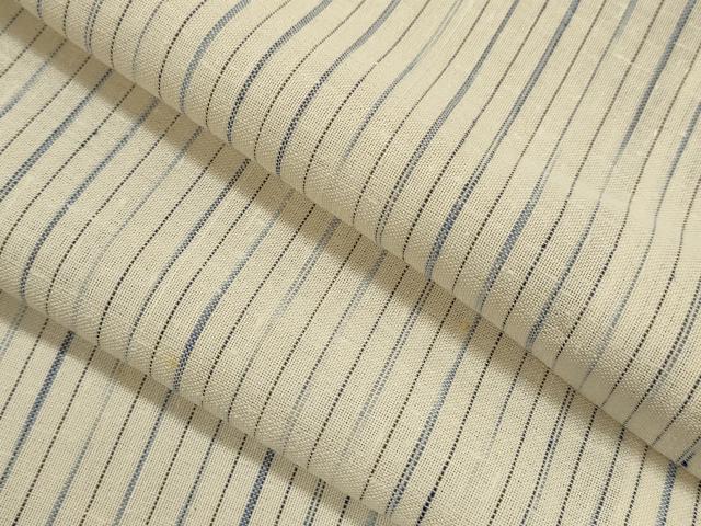 平和屋着物*夏物 紗紬 藍 縞 正絹 逸品 CABH7710ze