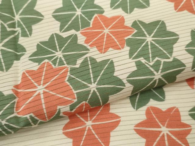 平和屋着物*夏物 小紋 絽 楓文 正絹 逸品 CABH7711ze