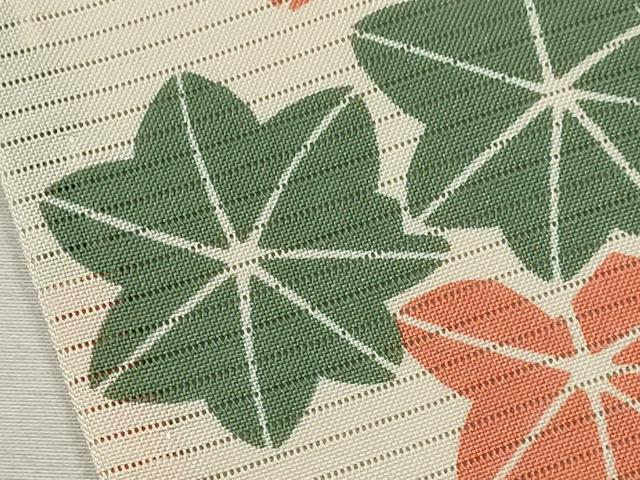 平和屋着物*夏物 小紋 絽 楓文 正絹 逸品 CABH7711ze