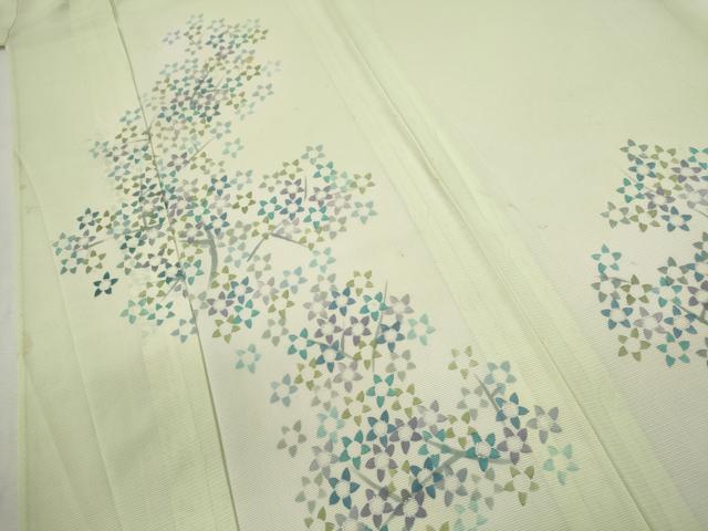 平和屋着物*夏物 訪問着 絽 枝花文 暈し染め 銀彩 正絹 逸品 CABH7733ze