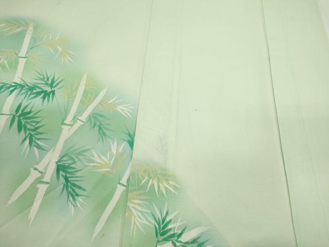 平和屋着物*夏物 訪問着 絽 手描き 笹竹文 暈し染め 正絹 逸品 CABH7748ze