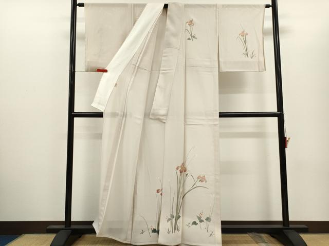 平和屋着物*夏物 訪問着 絽 駒刺繍 草花文 暈し染め 金彩 ますいわ屋扱い 正絹 逸品 未使用 CABH7749ze