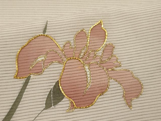 平和屋着物*夏物 訪問着 絽 駒刺繍 草花文 暈し染め 金彩 ますいわ屋扱い 正絹 逸品 未使用 CABH7749ze