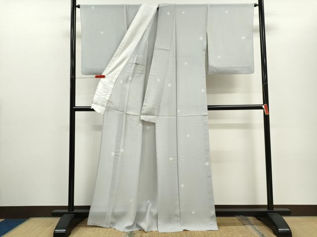 平和屋着物*夏物 小紋 絽 鹿の子丸文 さが美扱い 正絹 逸品 CABH7758ze
