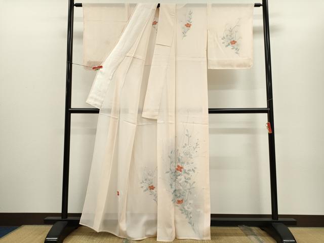 平和屋着物*夏物 訪問着 絽 枝花文 暈し染め 正絹 逸品 未使用 CABH7760ze