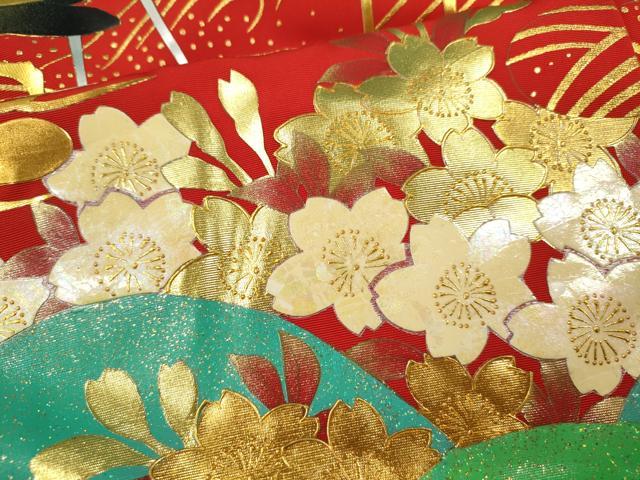 平和屋本店●本手描友禅作家 秋山章 色打掛 和装 婚礼 結婚式 花嫁 神社挙式 お引きずり 群鶴遠山草花文 金銀糸 逸品CABH7766ze