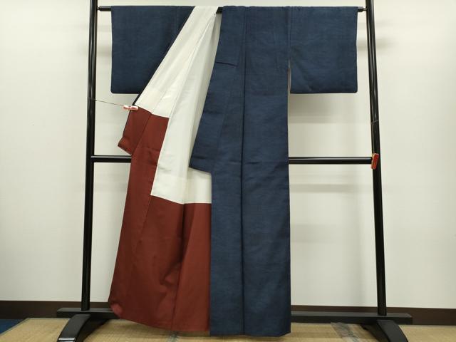 平和屋着物■上質な小紋 紬地 御所解文 正絹 逸品 CABH7788ze