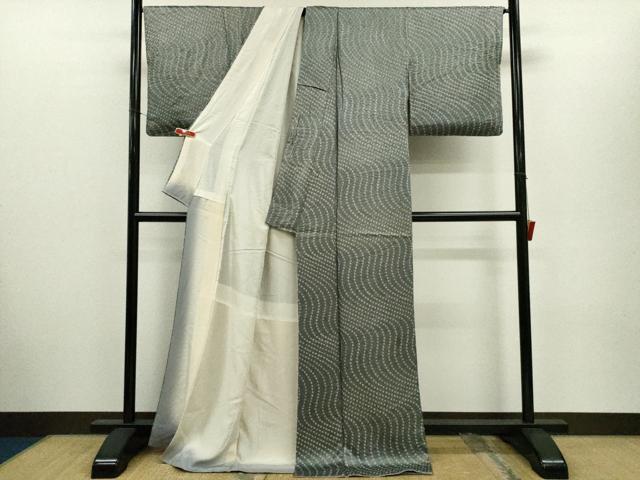 平和屋着物■上質な小紋 総絞り 吉祥文 正絹 逸品 CABH7789ze
