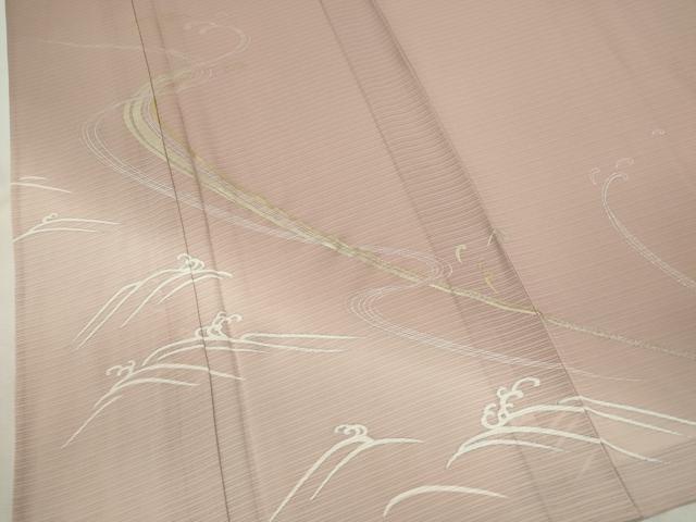 平和屋着物*夏物 訪問着 変わり絽 立波文 暈し染め 金銀彩 正絹 逸品 CABH7793ze