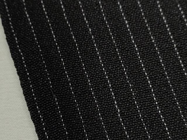 平和屋着物*夏物 お召 縞 黒地 正絹 逸品 CABH7814ze