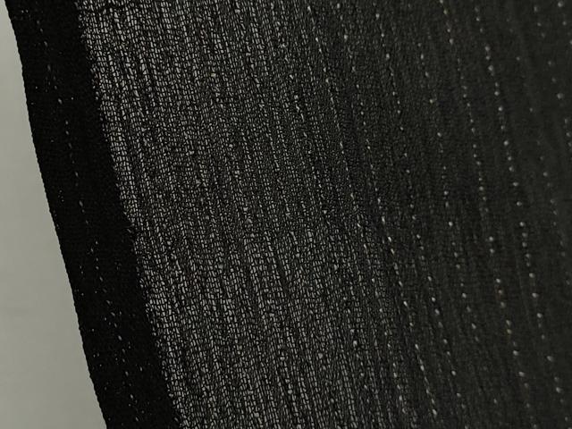 平和屋着物*夏物 お召 紗 縞 黒地 正絹 逸品 CABH7822ze