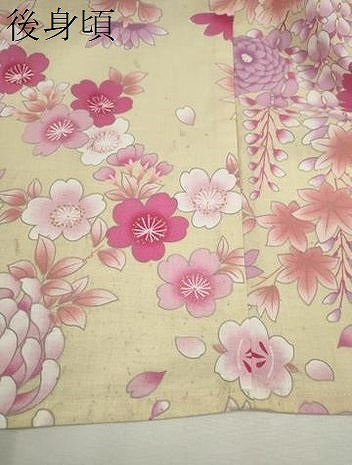 平和屋着物∴夏物 浴衣 草花文 金糸 綿 逸品 CABH7864ze
