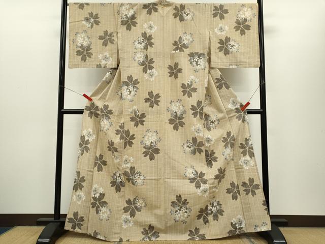 平和屋着物∴夏物 浴衣 注染 舞桜文 ますいわ屋扱い 綿 逸品 CABH7865ze