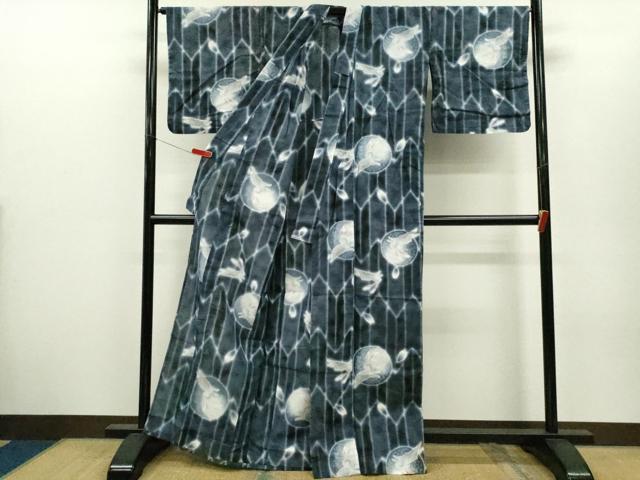 平和屋着物∴夏物 浴衣 飛び兎 綿 逸品 CABH7875ze