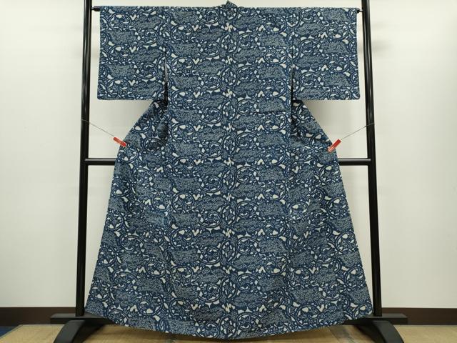 平和屋着物∴夏物 浴衣 花唐草文 綿 逸品 CABH7877ze