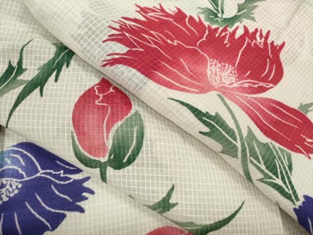 平和屋着物∴ファッションデザイナー コシノジュンコ 夏物 浴衣 綿紅梅 草花文 綿 逸品 CABH7886ze