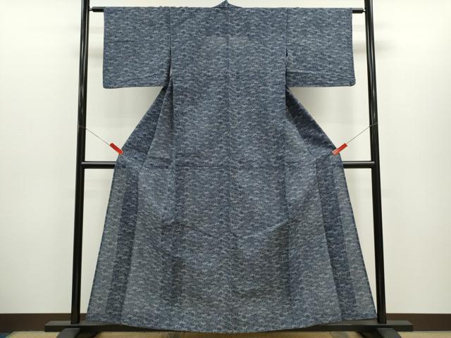 平和屋着物∴夏物 浴衣 綿絽 注染 笹文 綿 逸品 CABH7890ze