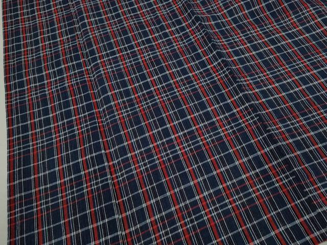 平和屋着物∴夏物 阿波しじら織 浴衣 格子柄 綿 逸品 CABH7901ze