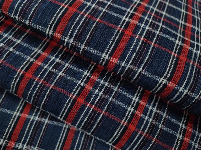 平和屋着物∴夏物 阿波しじら織 浴衣 格子柄 綿 逸品 CABH7901ze