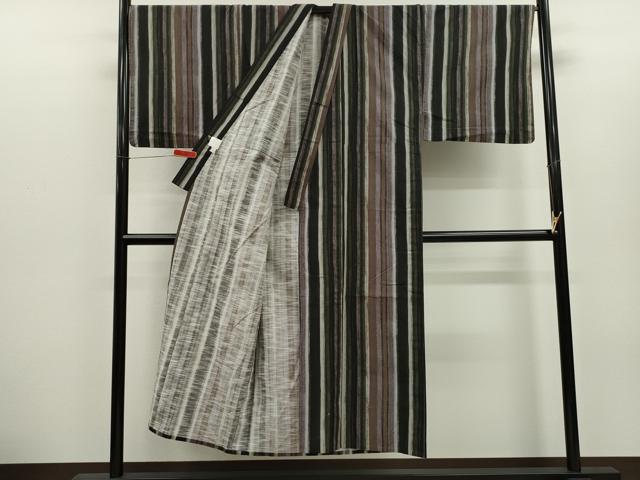 平和屋着物∴男性 夏物 浴衣 縞 綿 逸品 CABH7903ze