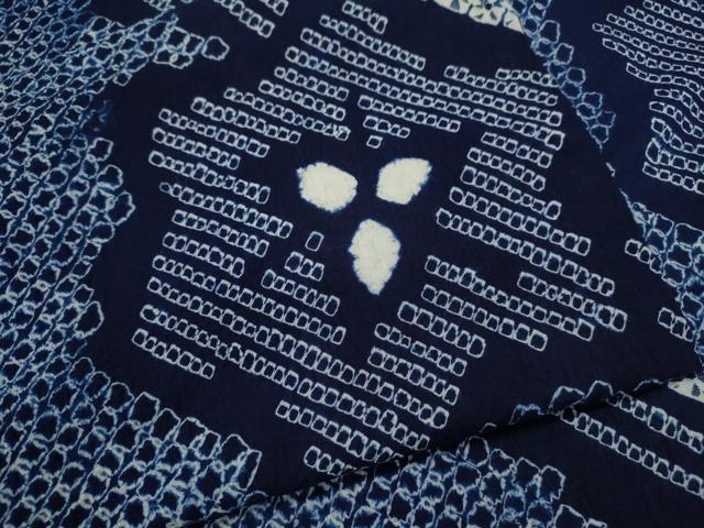 平和屋着物∴夏物 浴衣 有松鳴海絞り 吉祥花文 綿 逸品 未使用 CABH7932ze