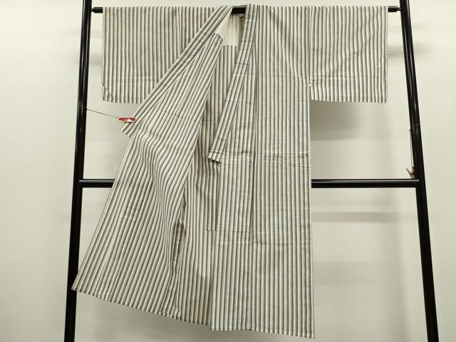 平和屋着物∴男性 夏物 小紋・浴衣兼用 縞 綿麻 逸品 CABH7940ze