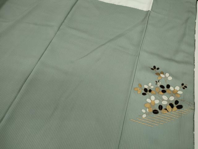 平和屋着物●訪問着 草花文 暈し染め 金彩 正絹 逸品 CABH7966ze