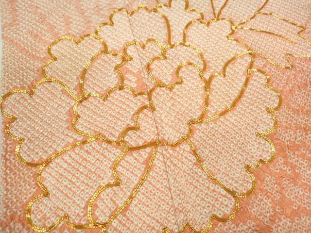 平和屋着物●豪華振袖 総刺繍 駒刺繍 絞り 牡丹 暈し染め やまと謹製 正絹 逸品 CABH7972ze