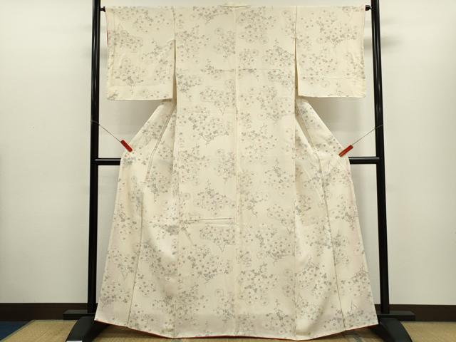 平和屋着物●上質な小紋 手描き 枝菊文 正絹 逸品 CABH7995ze