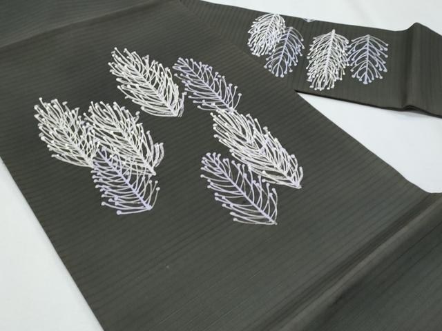 平和屋着物*夏物 塩瀬 九寸名古屋帯 ろうけつ染 草木文 正絹 逸品 CABH8017fb
