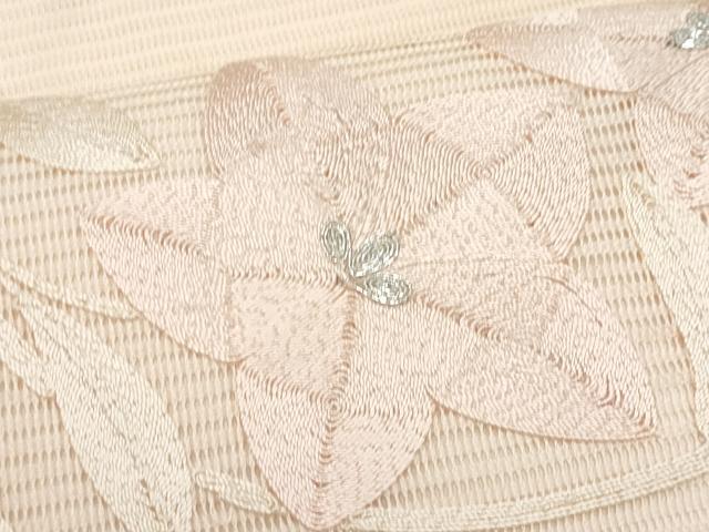 平和屋着物*夏物 九寸名古屋帯 総刺繍 花丸文 正絹 逸品 CABH8025fb