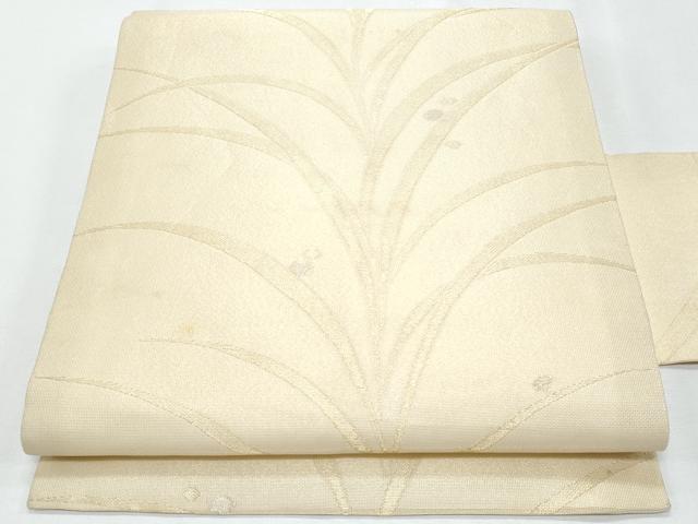 平和屋着物*夏物 九寸名古屋帯 草木文 金銀糸 正絹 逸品 CABH8032fb