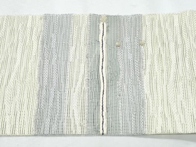 平和屋着物*夏物 九寸名古屋帯 抽象文様 金銀糸 正絹 逸品 CABH8044fb