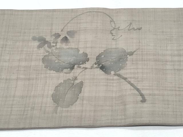 平和屋着物*夏物 九寸名古屋帯 手描き 蔦の葉文 CABH8070fb