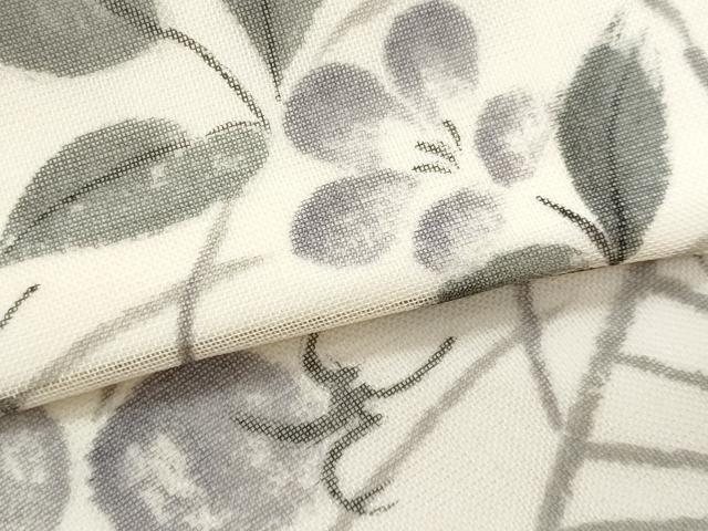平和屋着物*夏物 九寸名古屋帯 作家物 手描き 団扇枝花文 成り物 正絹 逸品 CABH8075fb