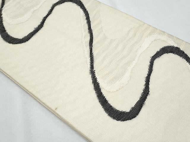 平和屋着物*夏物 六通柄袋帯 流水文 銀糸 鈴乃屋扱い 正絹 逸品 CABH8078fb