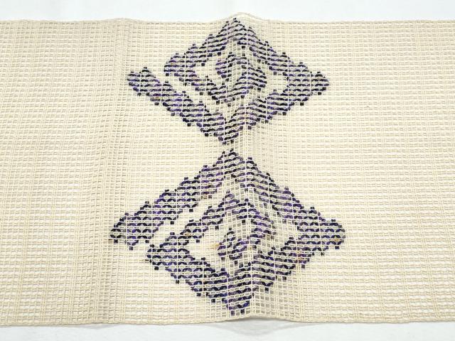 平和屋着物*夏物 八寸名古屋帯 菱文 正絹 逸品 CABH8079fb
