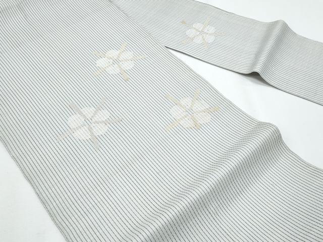 平和屋着物*夏物 八寸名古屋帯 舞花文 正絹 逸品 CABH8081fb