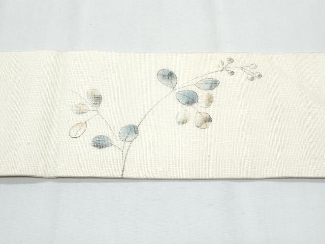 平和屋着物*夏物 九寸名古屋帯 手描き 櫛織 辻が花 正絹 逸品 CABH8085fb