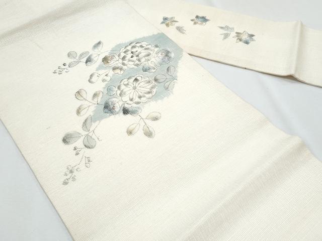 平和屋着物*夏物 九寸名古屋帯 手描き 櫛織 辻が花 正絹 逸品 CABH8085fb