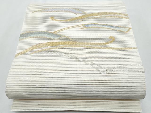 平和屋着物*夏物 八寸名古屋帯 抽象文 金銀糸 正絹 逸品 CABH8092fb