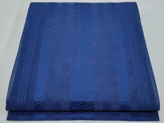平和屋着物*夏物 本場筑前博多織 八寸名古屋帯 紗献上 青色 正絹 逸品 CABH8099fb