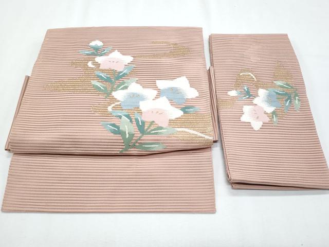 平和屋着物*夏物 つけ帯 絽綴れ 桔梗 金糸 正絹 逸品 CABH8107fb