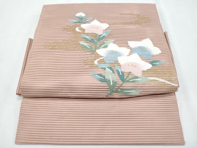 平和屋着物*夏物 つけ帯 絽綴れ 桔梗 金糸 正絹 逸品 CABH8107fb