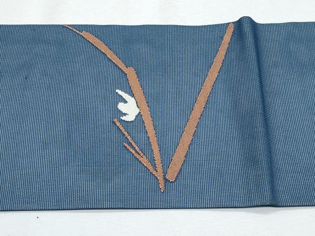 平和屋着物*夏物 九寸名古屋帯 枝花文 正絹 逸品 CABH8108fb